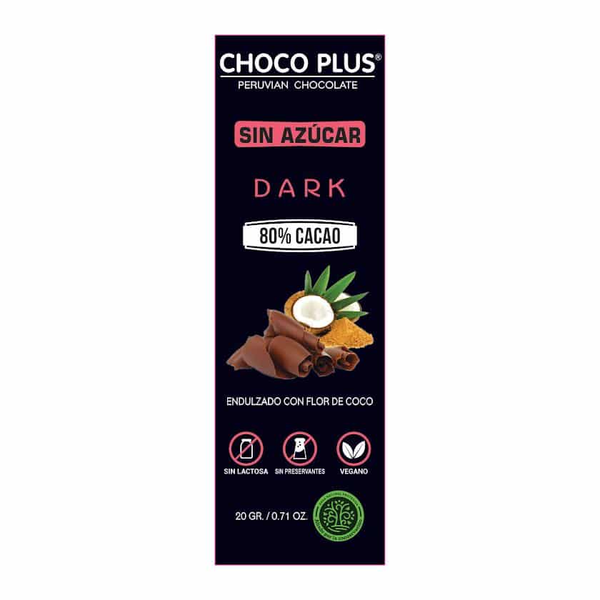 BARRA 80% AZUCAR DE COCO 20 G