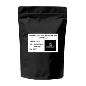 COBERTURA 70% EN MONEDAS PANELA 1 KG.