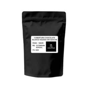 COBERTURA CHOCOLATE BLANCO VEGANO SIN AZUCAR EN BARRA - Imagen 4