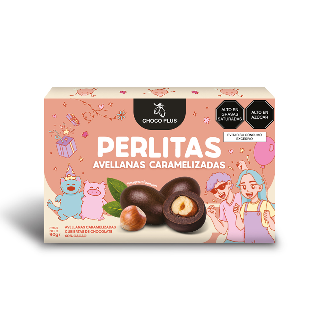 PERLITAS AVELLANAS CARAMELIZADAS CAJA REGALO 90 G