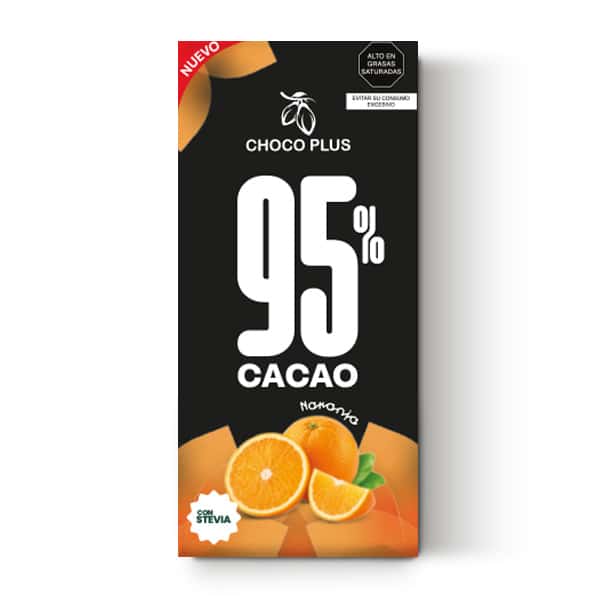 BARRA 95% NARANJA STEVIA 45 G