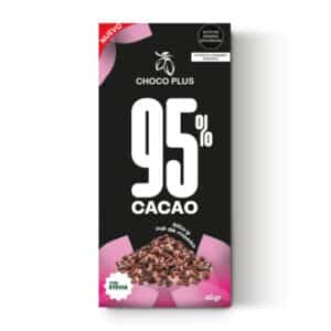 BARRA 95% NIBS DE CACAO Y SAL DE MARAS STEVIA 45 G - Imagen 1